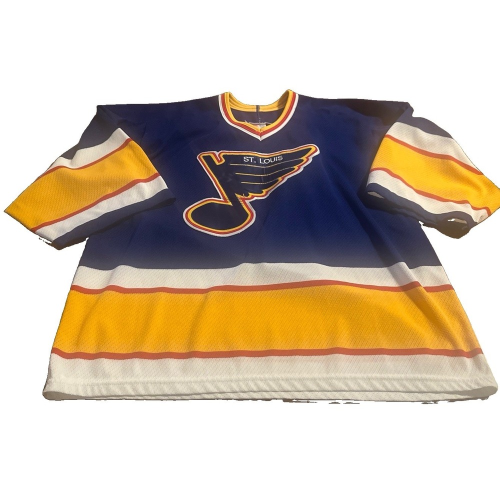 ST. LOUIS BLUES 80s 90s Mens Vintage NHL Hockey Jersey Size Large CCM Maska